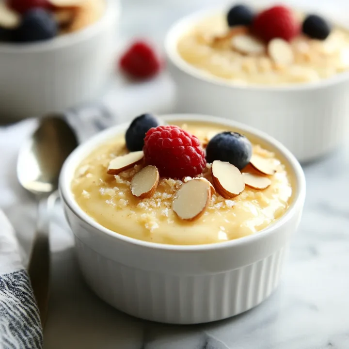 Almond Vanilla Custard Cups