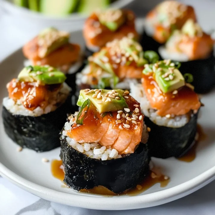 Oven Baked Salmon Sushi Bites