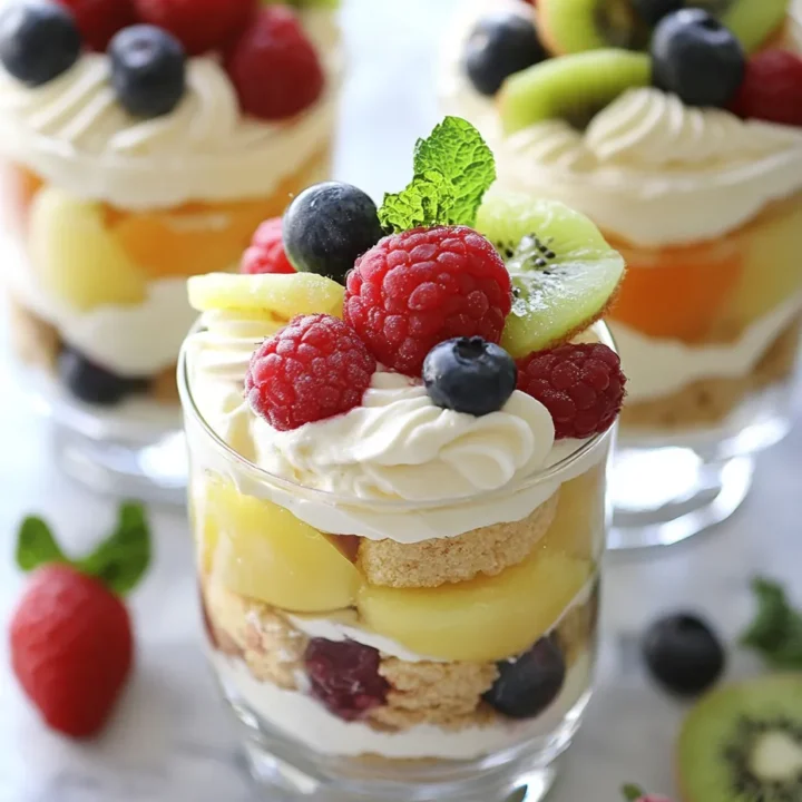Mini Fresh Fruit Cream Trifles