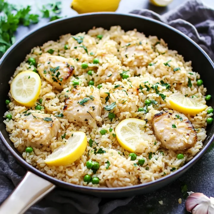 Garlic Lemon Rice Skillet
