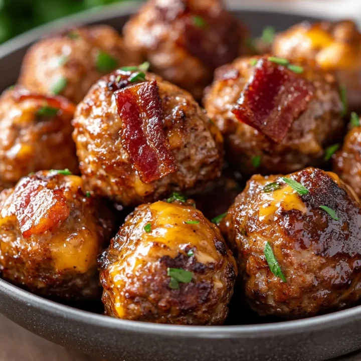 Bourbon Bacon Cheeseburger Meatballs
