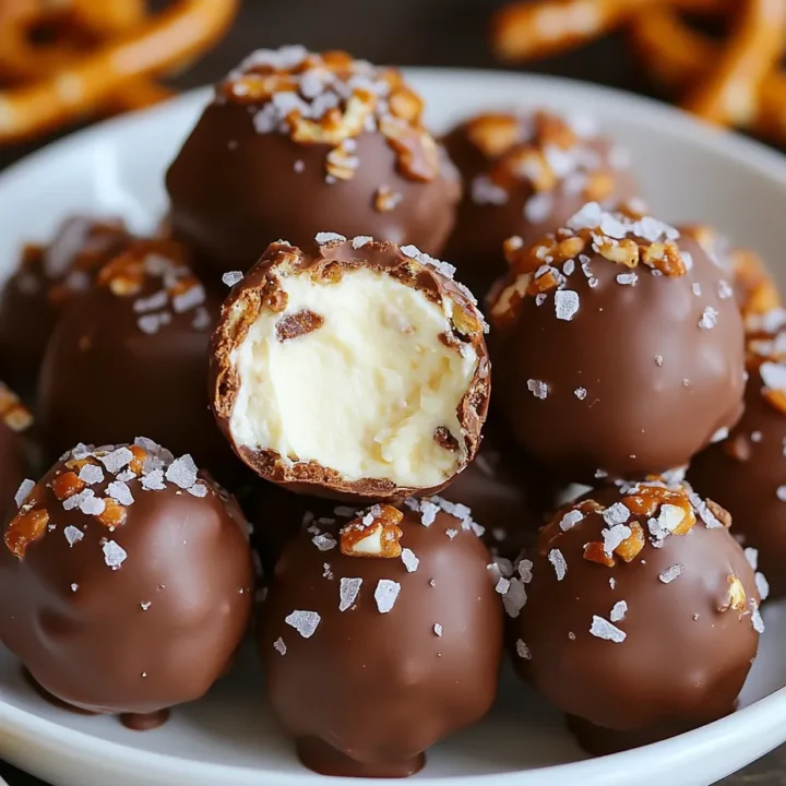 Salted Caramel Pretzel Cheesecake Balls