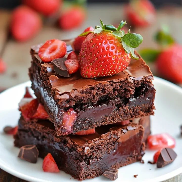 Strawberry Chocolate Brownies Recipe