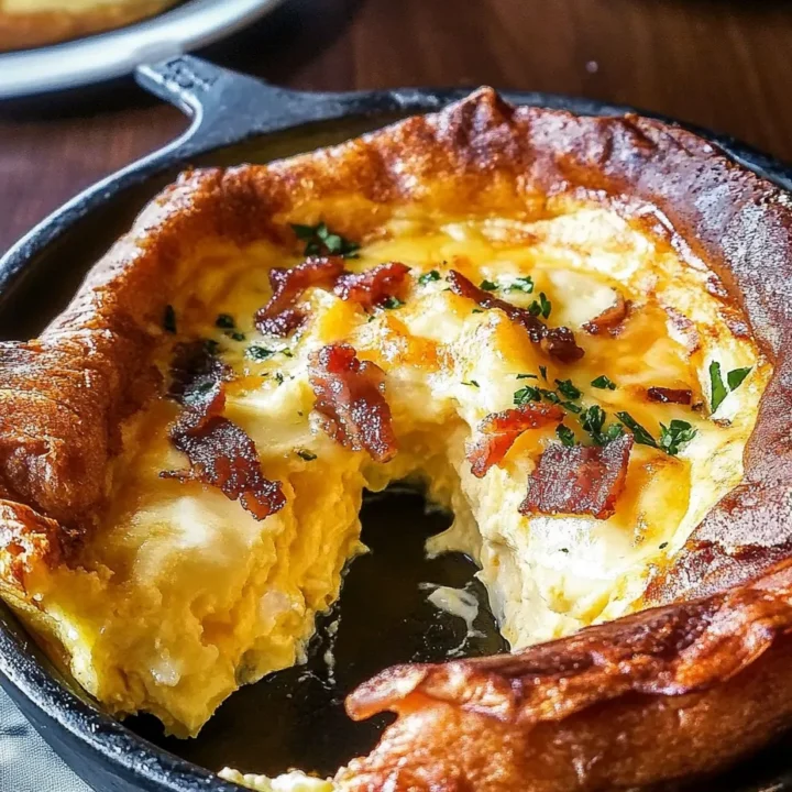 Cheddar Bacon Dutch Baby Pancake