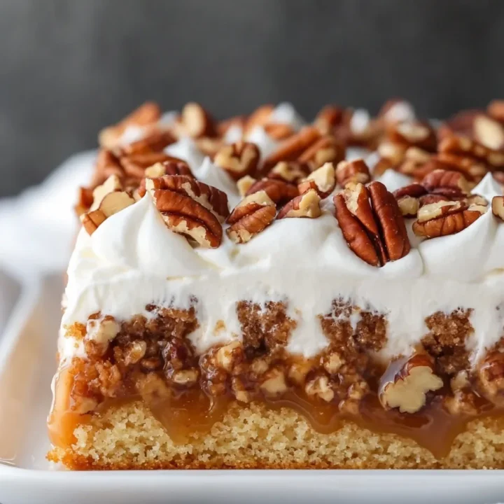 Butter Pecan Praline Poke Cake