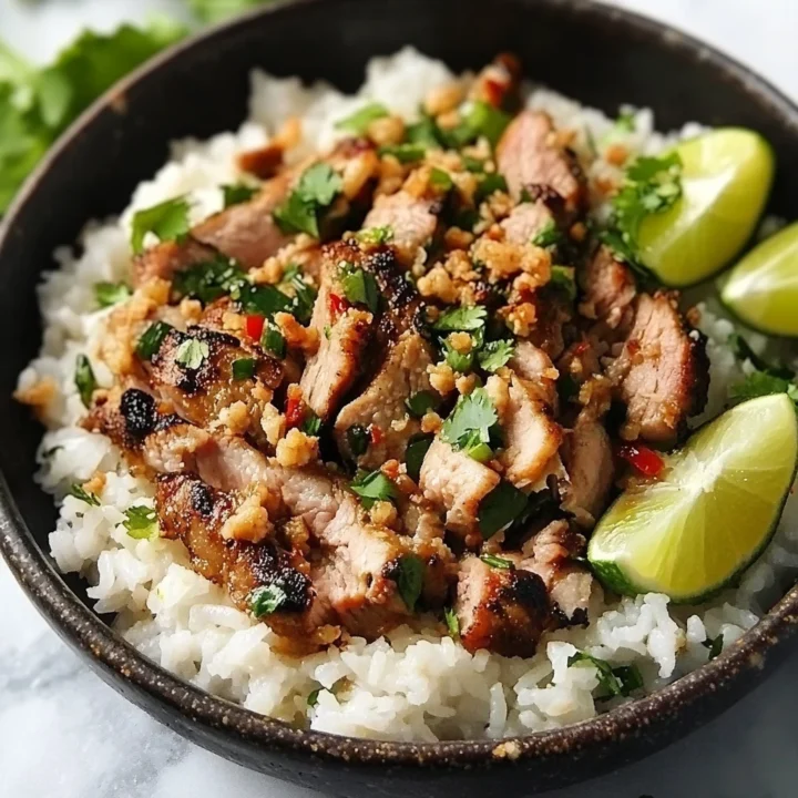Ginger Lime Pork Coconut Rice Recipe
