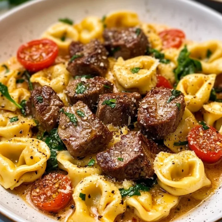Garlic Steak Tortellini Recipe