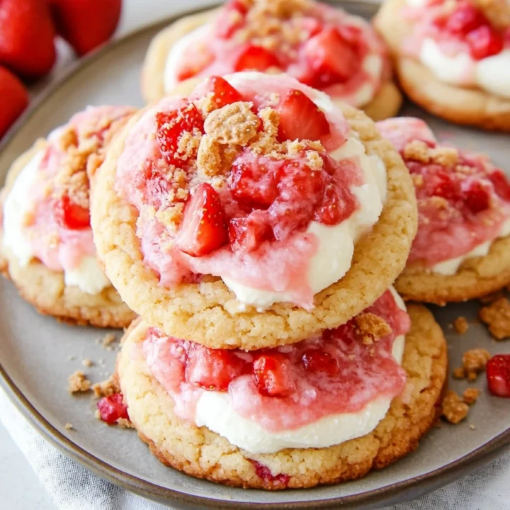 Strawberry Crunch Cheesecake Cookies