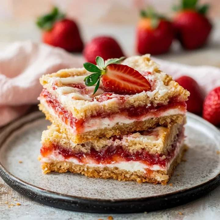 Brown Butter Strawberry Shortcake Bars