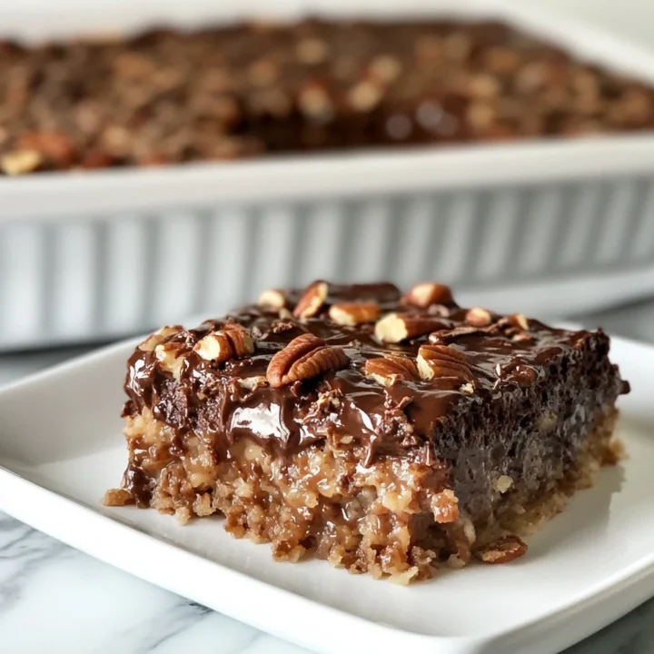 Decadent German Chocolate Dump Cake