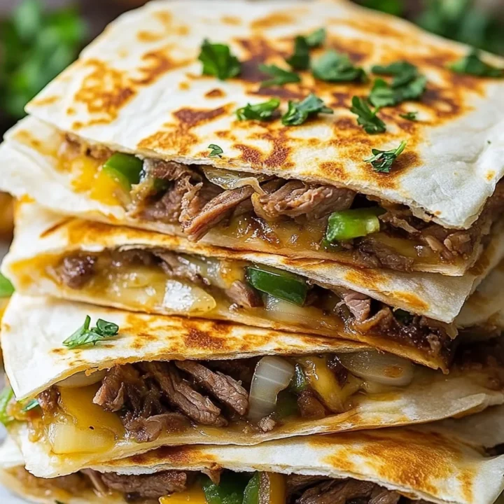 Easy Philly Cheesesteak Quesadilla