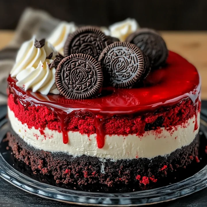 Best Red Velvet Oreo Cheesecake
