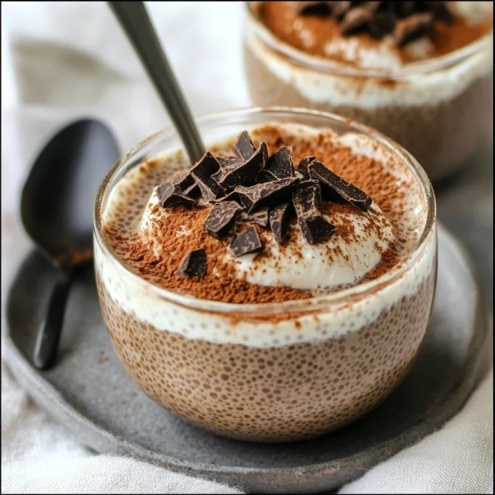 Tiramisu Chia Breakfast Pudding Cups