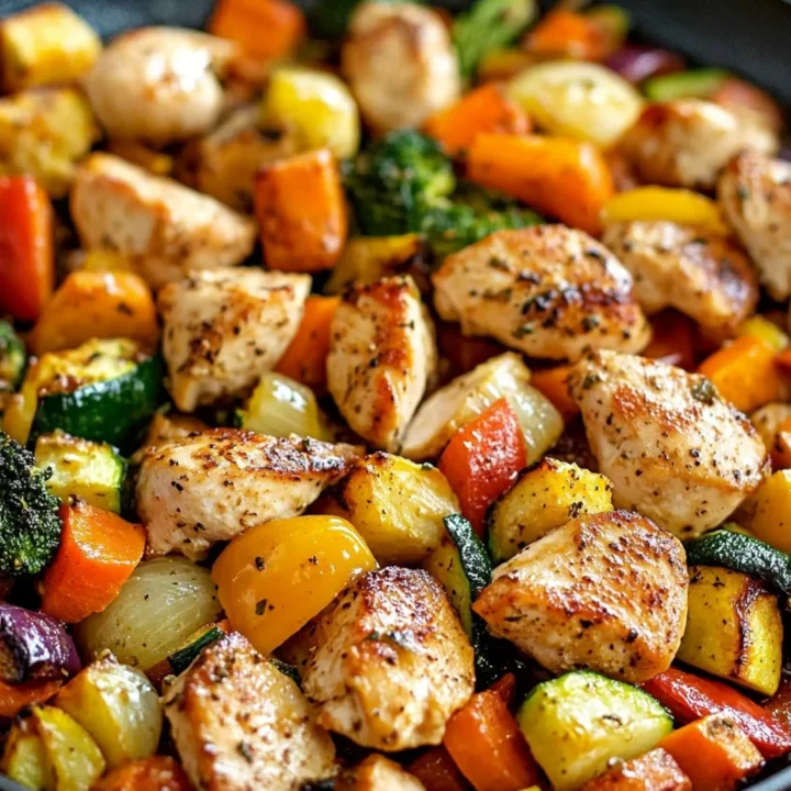 Healthy Chicken Vegetable Skillet Recipe