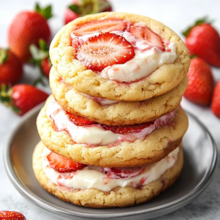 Strawberry Cheesecake Stuffed Cookies Recipe