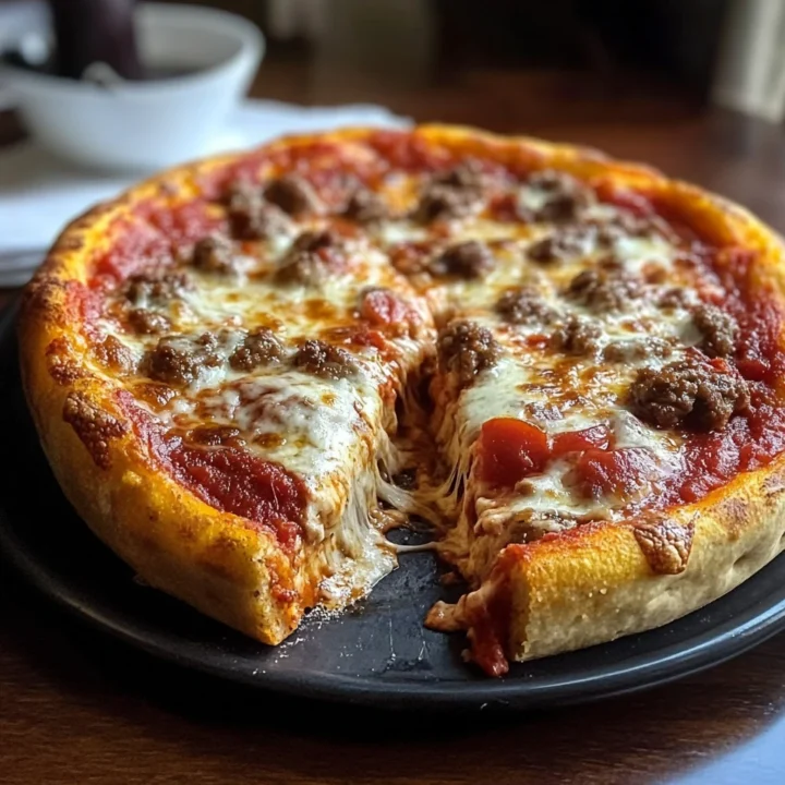 Homemade Chicago Style Deep Dish Pizza
