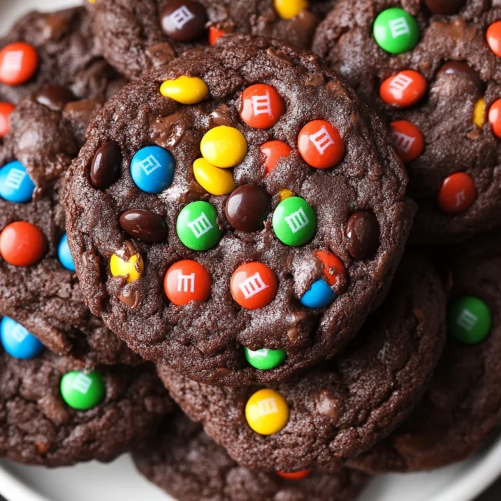 Bakery Style Brownie M&M Cookies