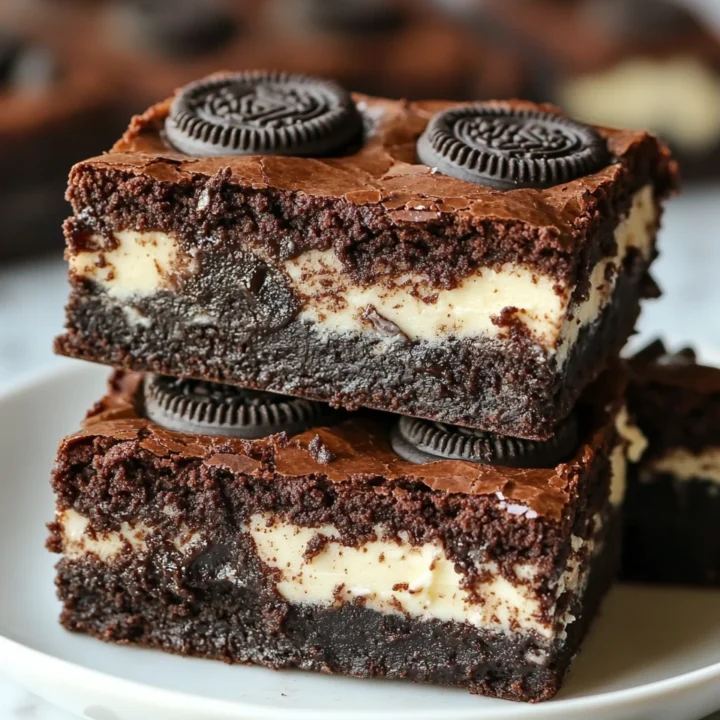 Fudgy Cookies and Cream Brownies