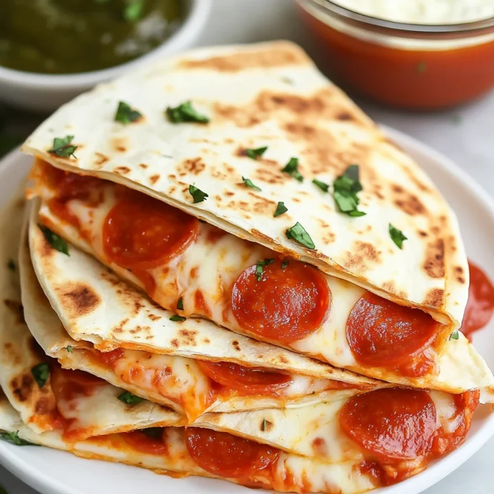 Easy Pepperoni Pizza Quesadillas