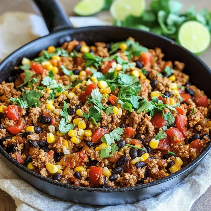 Healthy Turkey Taco Skillet