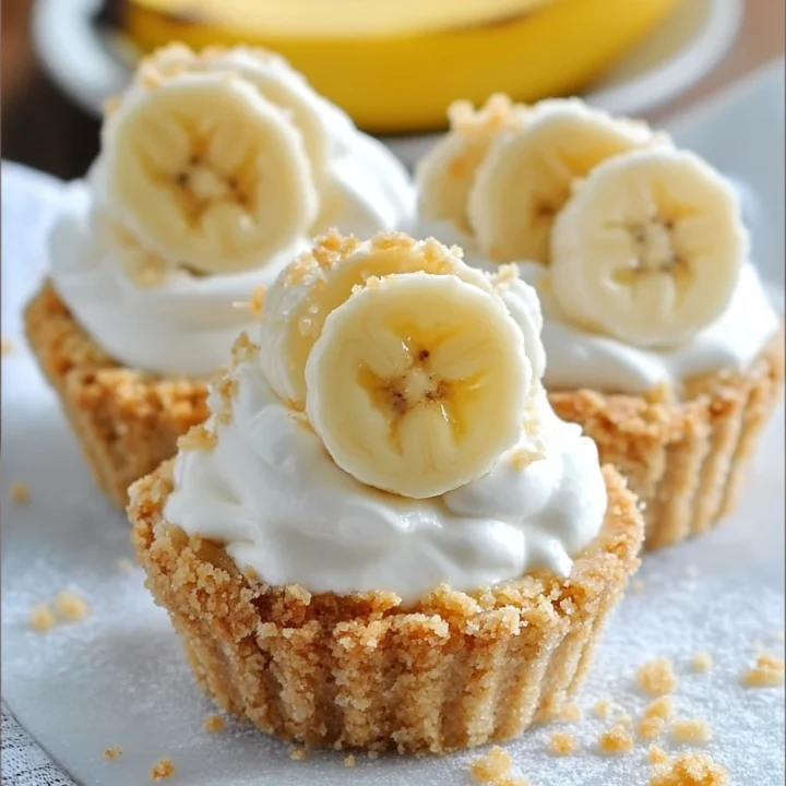 No Bake Mini Banana Pies