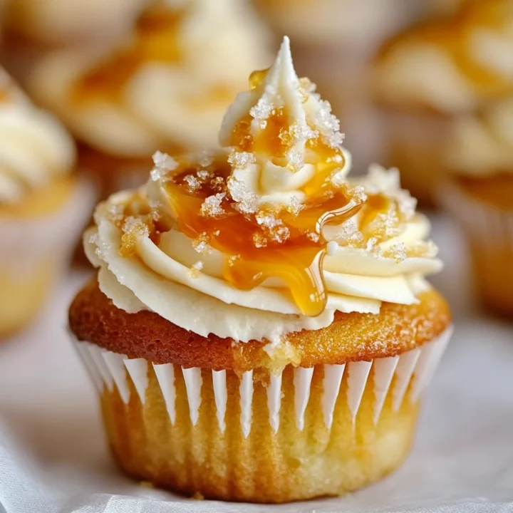 Honey Peach Cream Cupcakes
