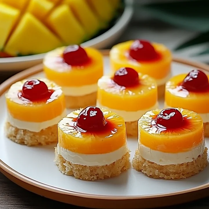 Mini Pineapple Cheesecakes