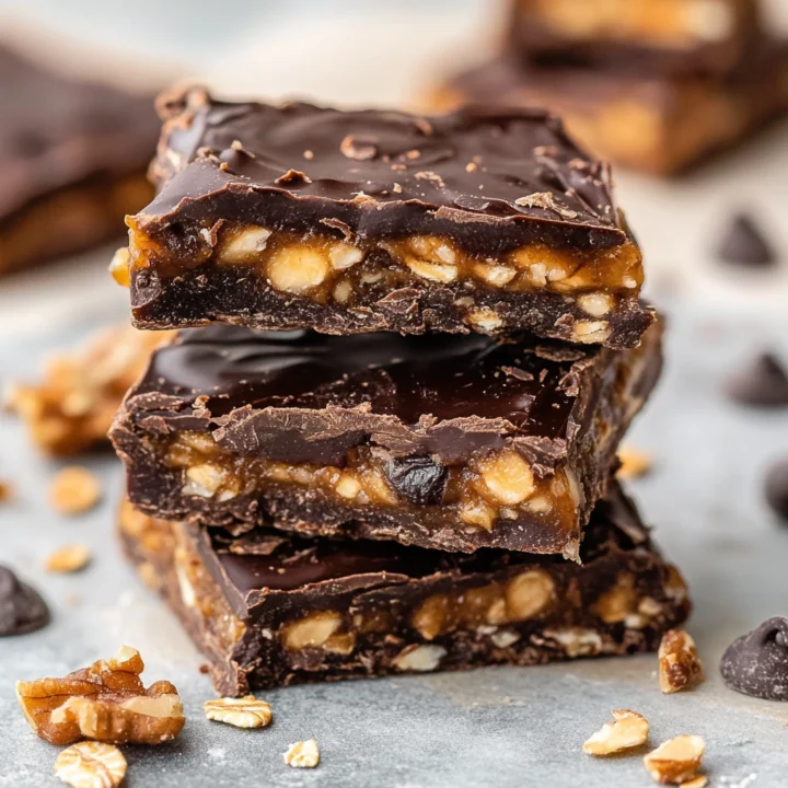 No-Bake Chocolate Date Snickers Bars