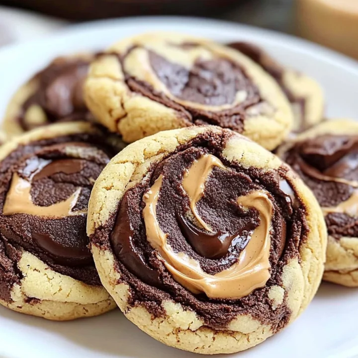 Peanut Butter Brownie Swirl Cookies