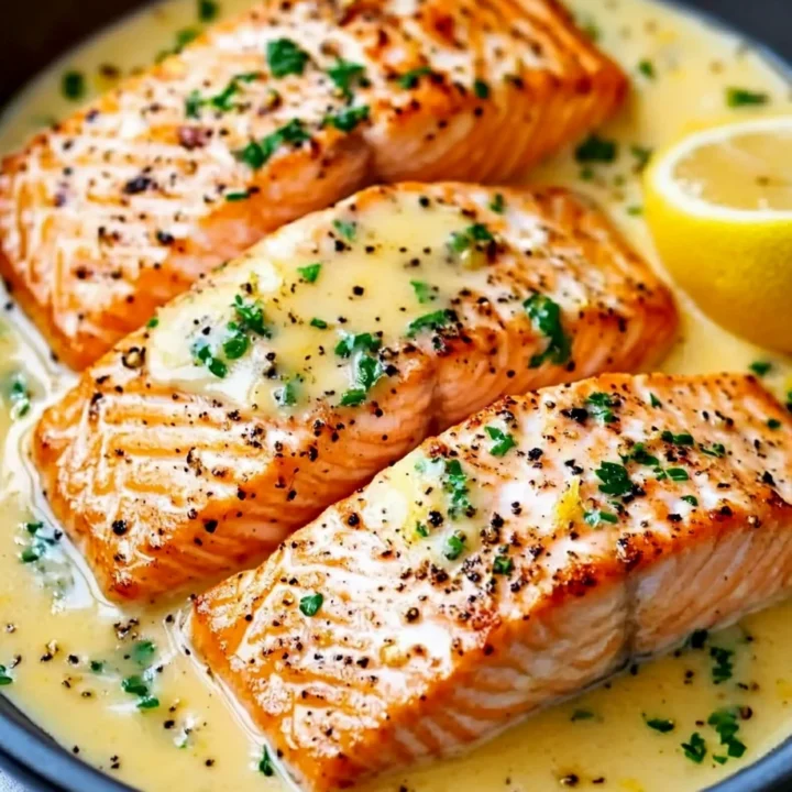 Baked Salmon Lemon Butter Sauce