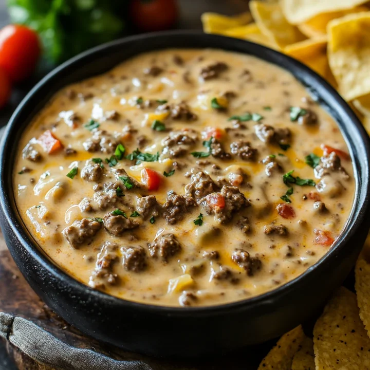 Game Day Cheeseburger Queso