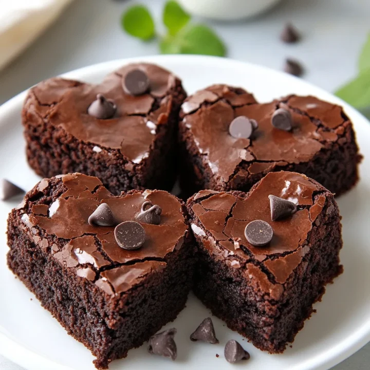 Heart Shaped Chocolate Brownies