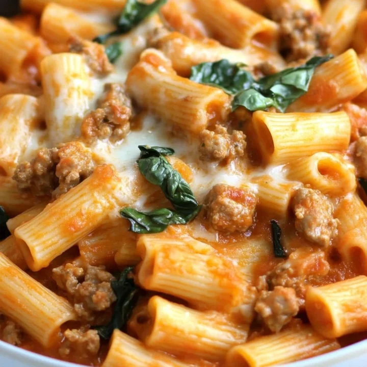 One-Pan Creamy Sausage Rigatoni