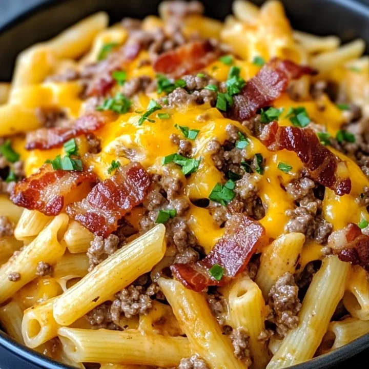 Loaded Bacon Cheeseburger Pasta