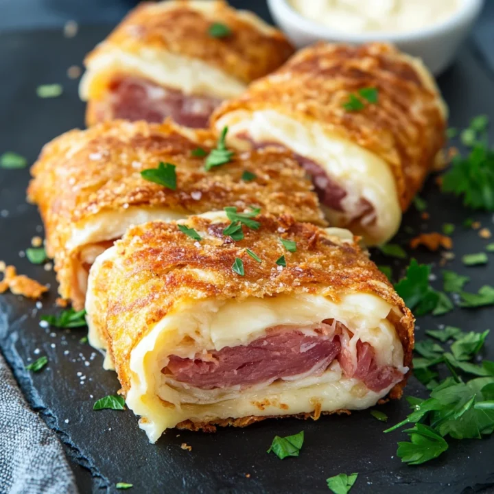 Crispy Keto Reuben Roll Ups
