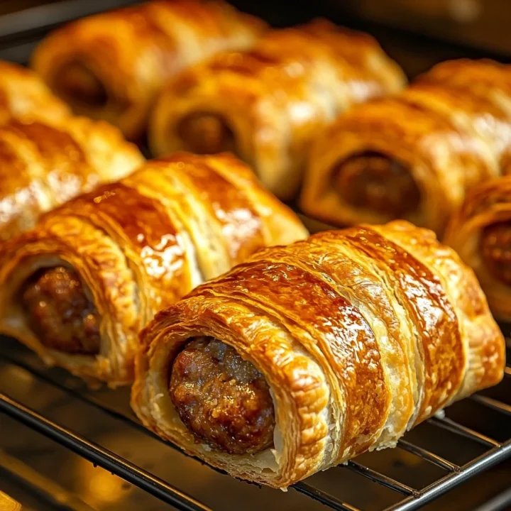 Homemade Classic Sausage Rolls Pastry
