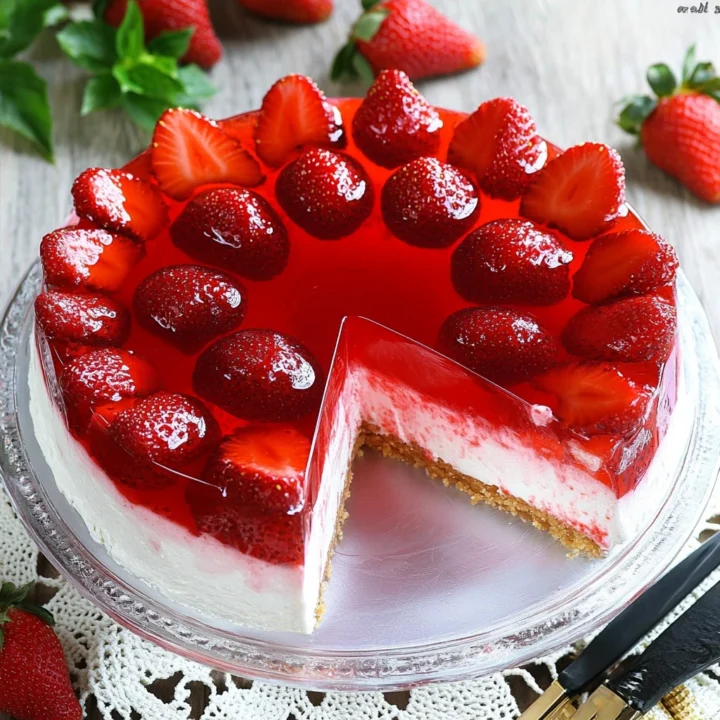 Strawberry Jello Cake: Three Ingredients