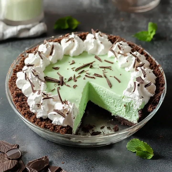 No Bake Grasshopper Pie Dessert