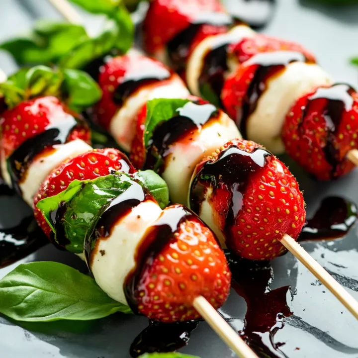 Fresh Strawberry Caprese Skewers Recipe