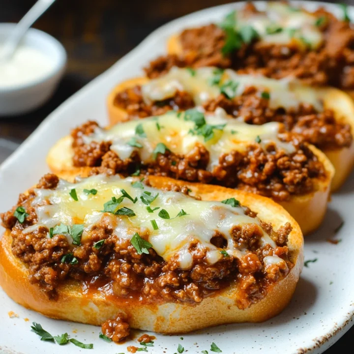 Garlic Bread Sloppy Joe Melts