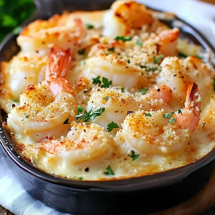 Garlic Shrimp Gratin: A Creamy and Savory Seafood Delight