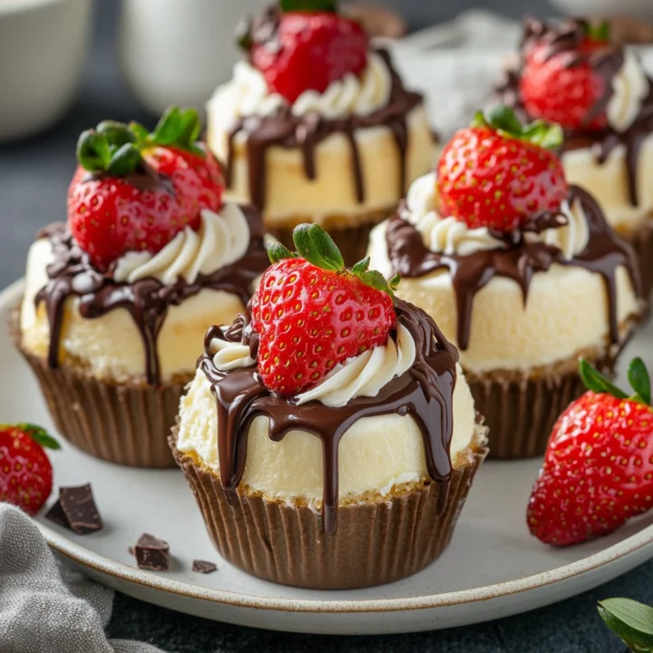 Chocolate Covered Strawberry Tres Leches Cups