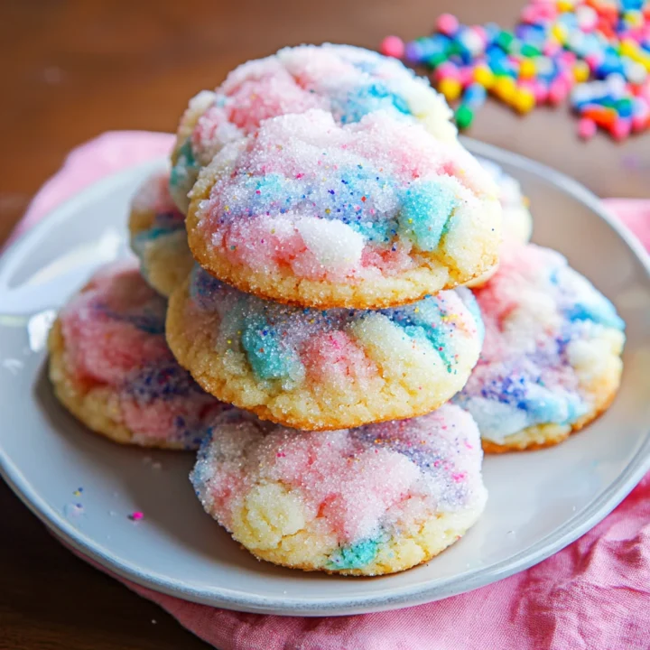 Soft Cotton Candy Sugar Cookies
