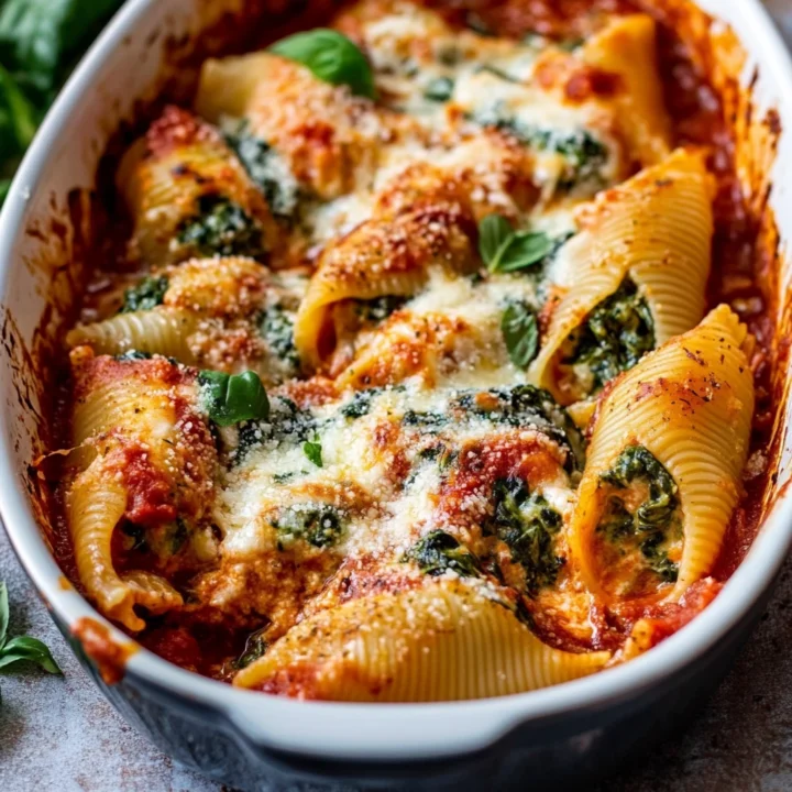 Spinach Ricotta Stuffed Pasta Shells