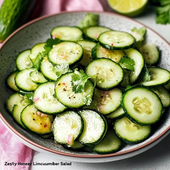 Zesty Honey Lime Cucumber Salad