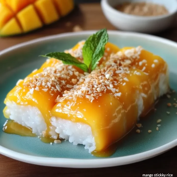 Sweet Mango Sticky Rice Rolls