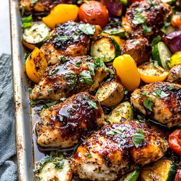 Sheet Pan Balsamic Chicken Recipe