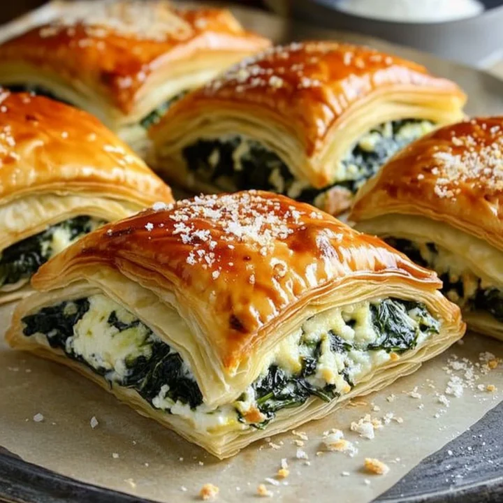 Cheese Spinach Stuffed Pastry Recipe