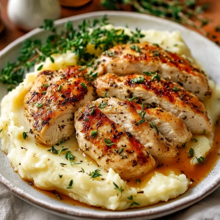 Garlic Herb Chicken Mashed Potatoes