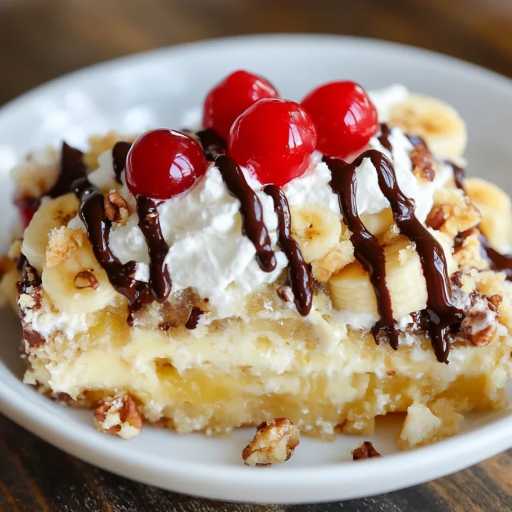 Easy Banana Split Dump Cake